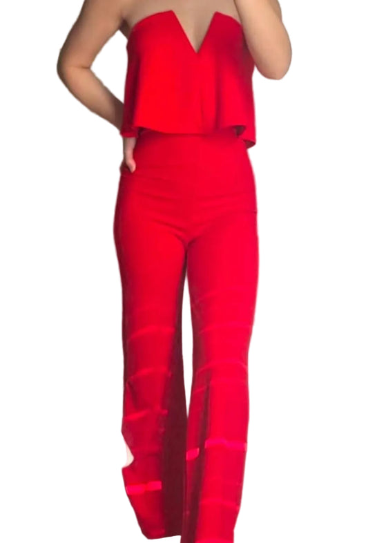 Red jumpsuit